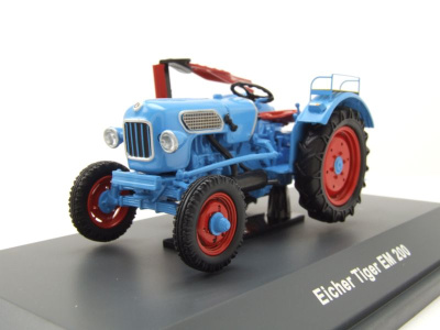 Eicher Tiger EM 200 Traktor mit Mähwerk blau...