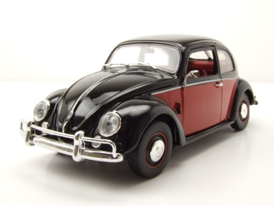 VW Beetle Käfer Deluxe 1952 schwarz rot Modellauto...